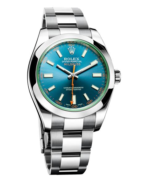 rolex oyster perpetual milgauss blue price|rolex milgauss titan black price.